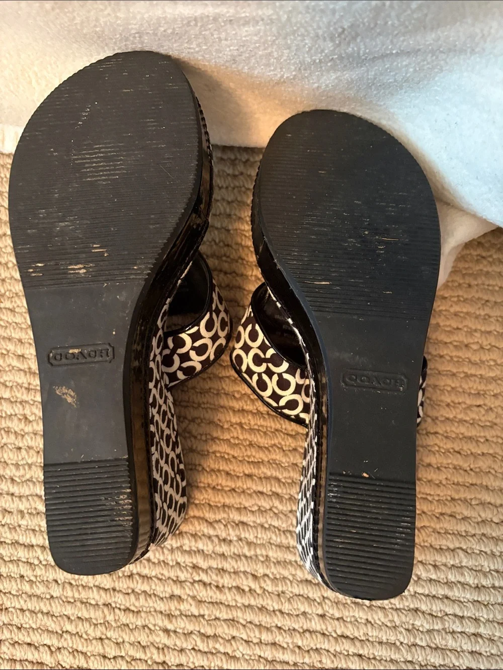 Coach wedge thong
